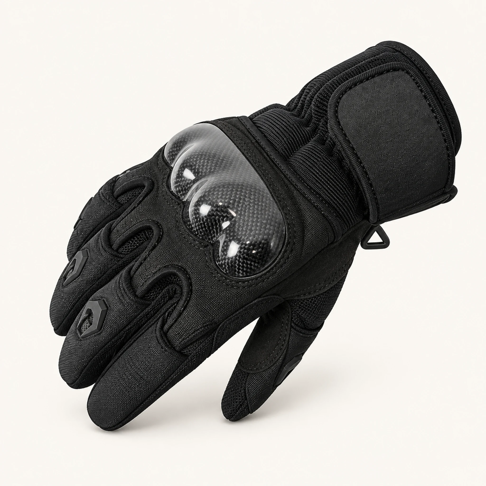 Sommer-Motorradhandschuhe in Schwarz